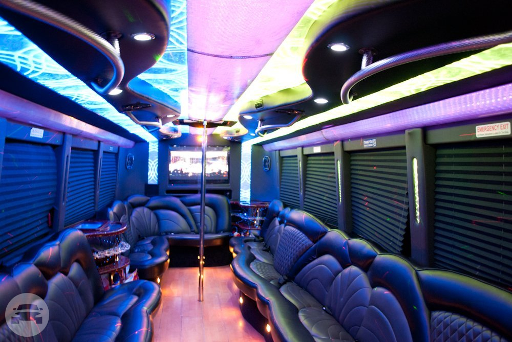 Luxury Carson Party Bus Interior