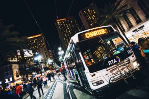 Event party bus for group celebrations