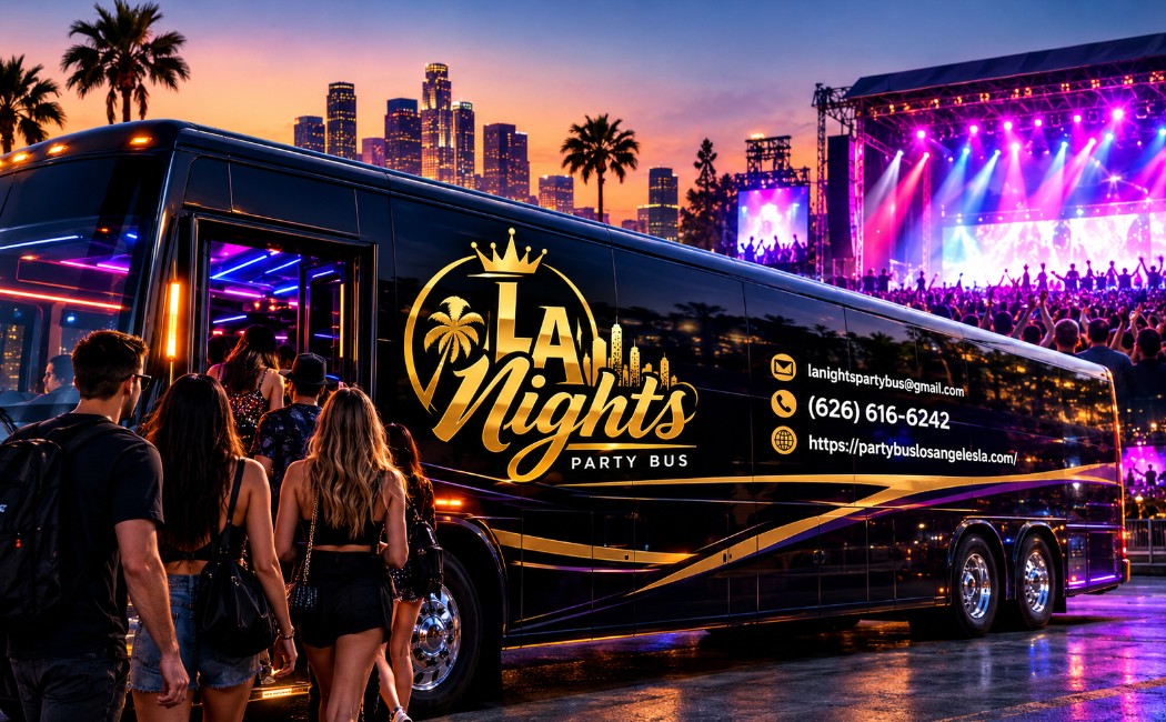LA Nights Party Bus for charter bus and concert trips in Los Angeles